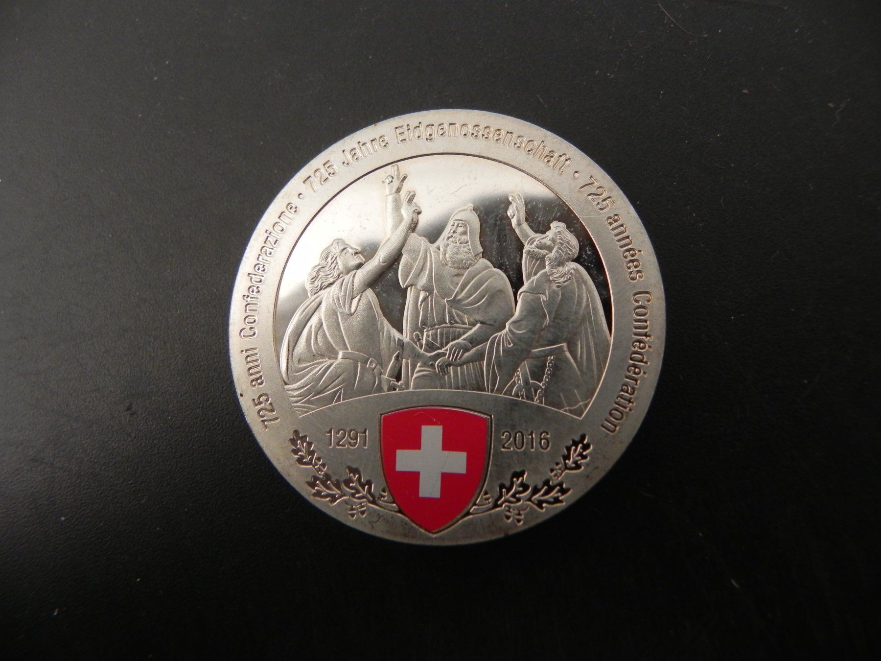 Medaglie: Medaille 725 Jahre Eidgenossenschaft 1291 - 2016 – Usato da Biel/Bienne venduto da Gogolozi