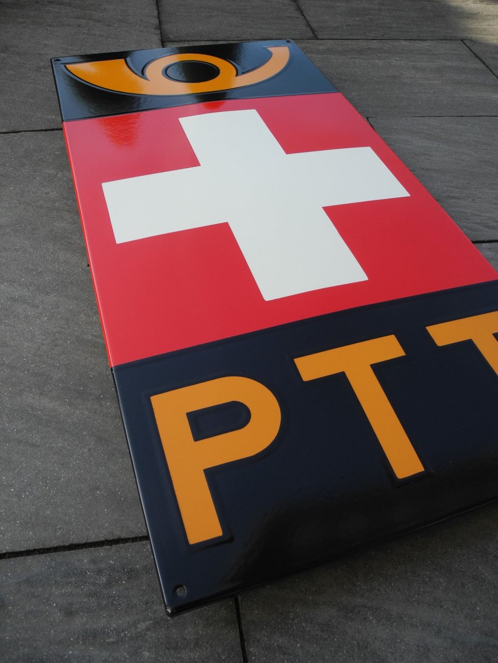 Schilder: GROSSES PTT EMAILLESCHILD – Neu (gemäss Beschreibung) aus Reinach AG von Huckleberrysix 1