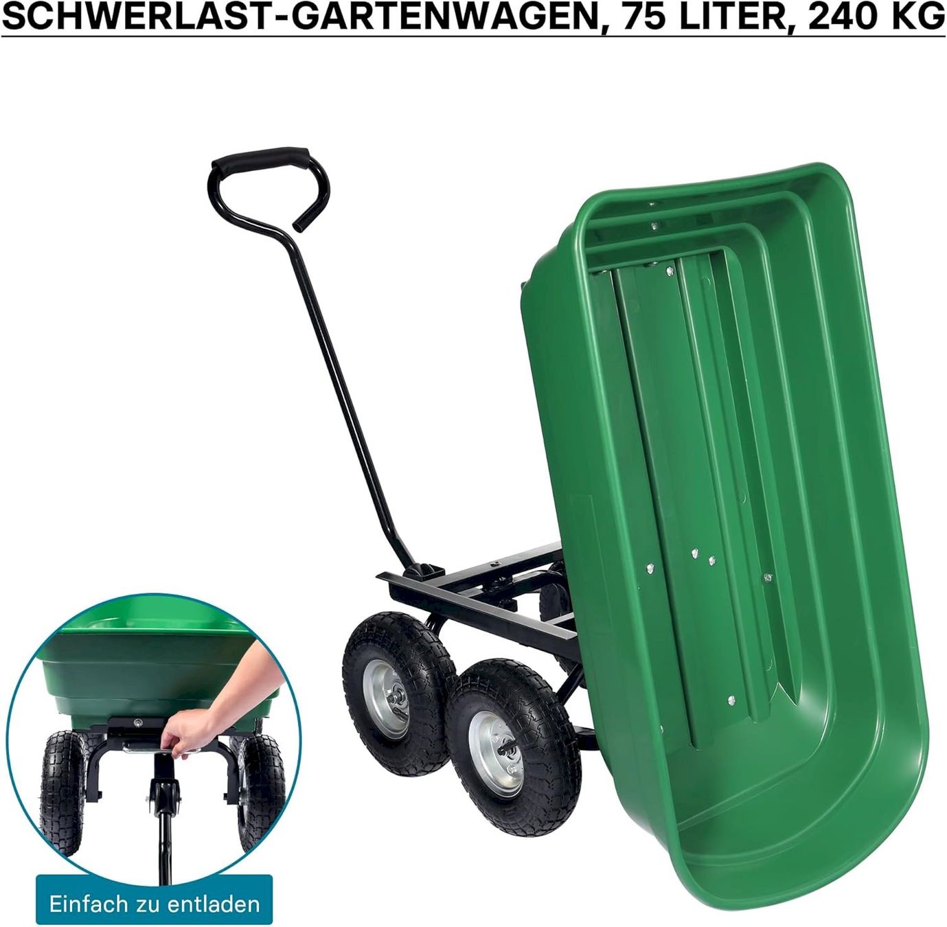 Sonstige Gartengeräte: WilTec Gartenwagen 75l bis 240kg – Neu und originalverpackt aus Bottighofen von zaap 1
