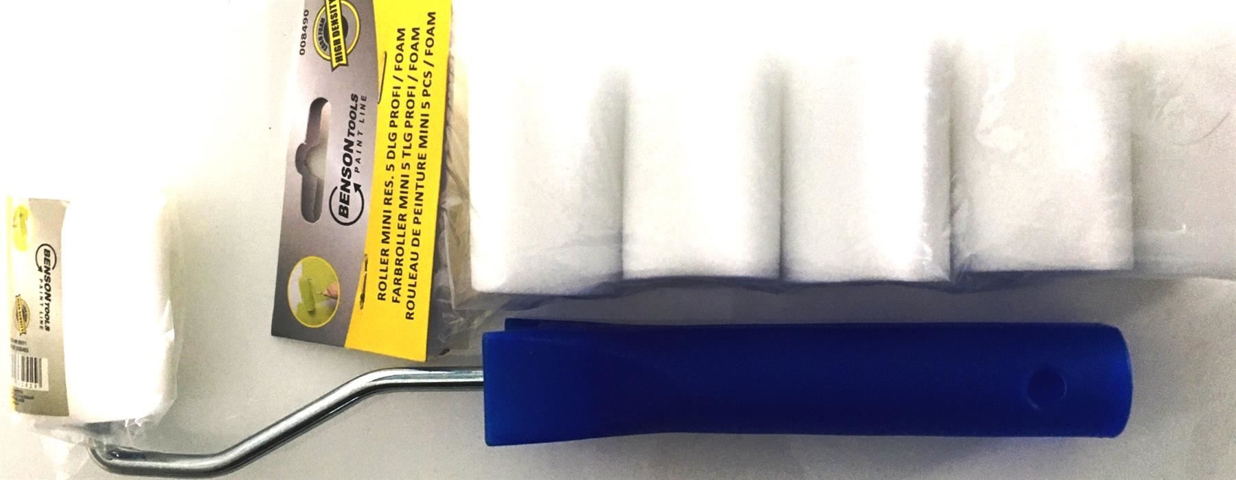 Pennelli: Farbroller Set mit 5 Ersatz Walzen  Breite  5cm – Nuovo e nell'imballaggio originale da St. Gallen venduto da schnaeppchen-preise