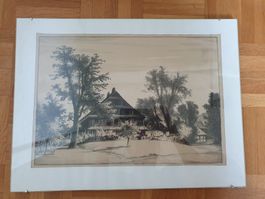 Bild im Wechselrahmen 30x40 cm Haus in der Natur