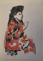 Walter Ropélé 1934 Ölkreide/Papier 21x15cm sign. gut dotiert