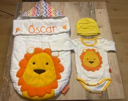 Oscar Löwen Baby Set, Schlafsack, Body, Mütze, Grösse 62