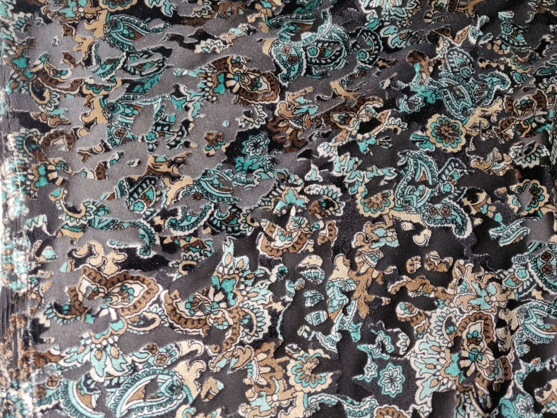 Tessuti: Viskose Poly Devoré Stoff leicht 1.90x1.40m Paisley – Nuovo (secondo la descrizione) da Lufingen venduto da Voyager7 5