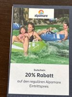 20 % Rabatt Alpamare für max. 5 Personen ab Fr. 0.80! Top!
