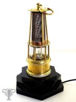 Lampe mineur laiton marbre electrifiée
