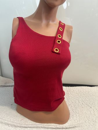 SEXY ROTE TANKTOP TOP FIGURBETONT GR S NEU