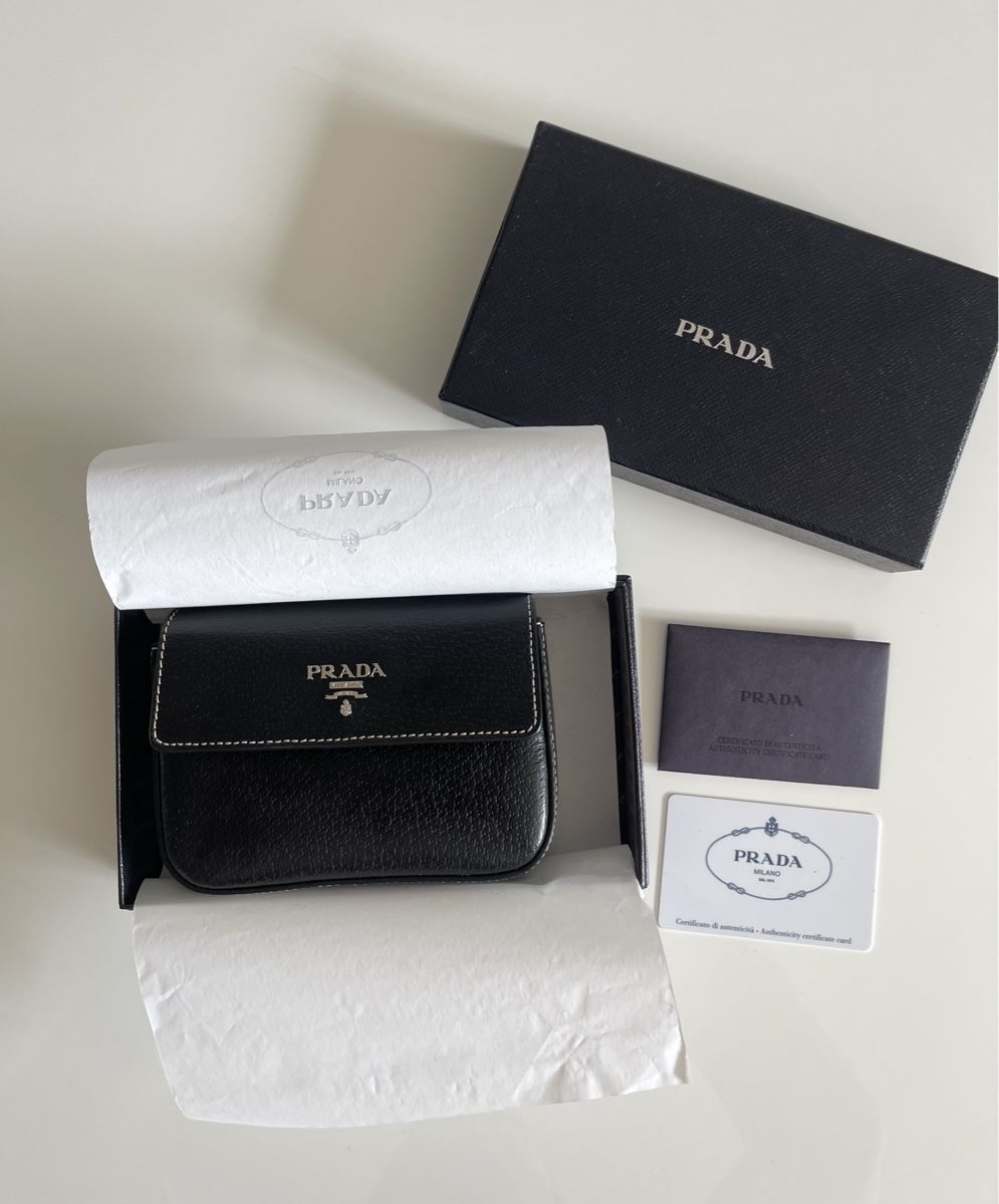 Prada Borse: PRADA Cinghiale Mini Flap Clutch / Tasche Black – Nuovo (secondo la descrizione) da Zürich venduto da Recode.Fashion 2
