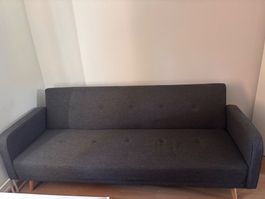 home24 sofa Daru dunkelgrau 3-Sitzer guter Zustand