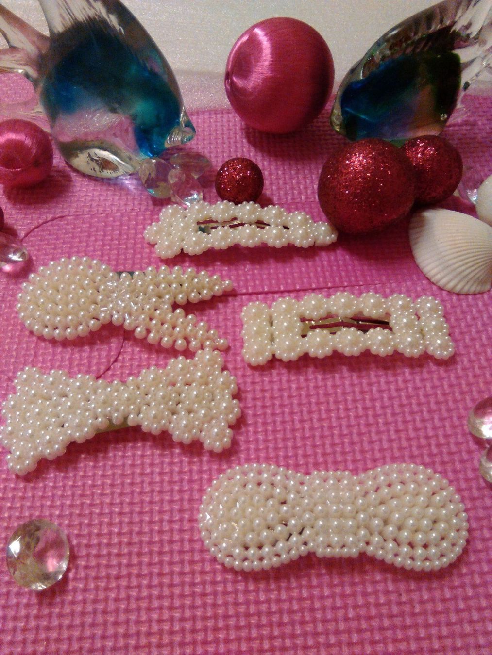 Perlen (unechte): SET HAARSCHMUCK;HAARKLIPS; WEISS PERLEN – Neu (gemäss Beschreibung) aus Basel von bijoutrie_4 8