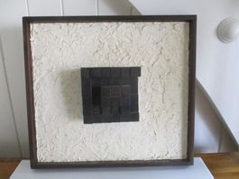 Kubistisches Würfel-Bild Richard Hu.Relief-Bild Kunst art