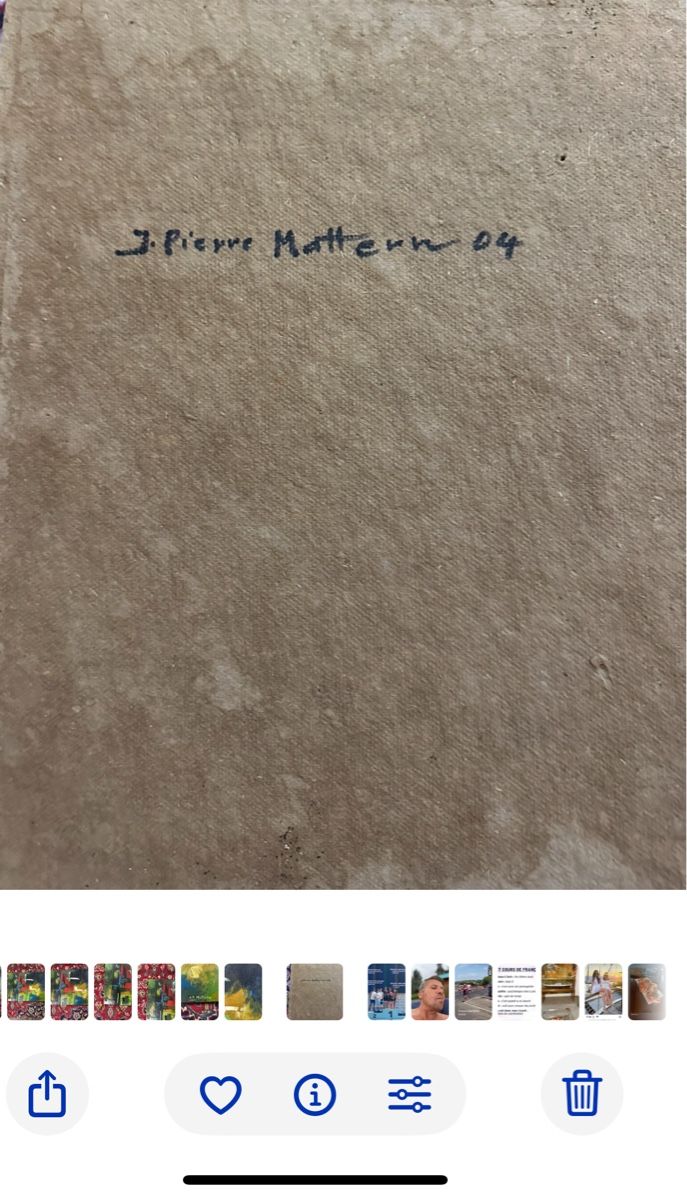 Dipinti: Œuvre abstraite Jean pierre mattern  59x48 – Usato da Bellevue venduto da bordeaux075cl 6