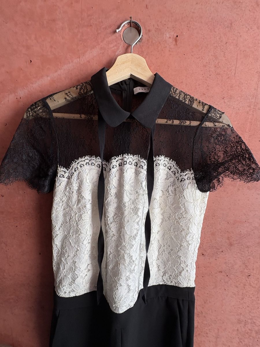 Sandro Tute: Sandro jumpsuit, with black and white lace – Nuovo (secondo la descrizione) da Basel venduto da dc.lucile 2