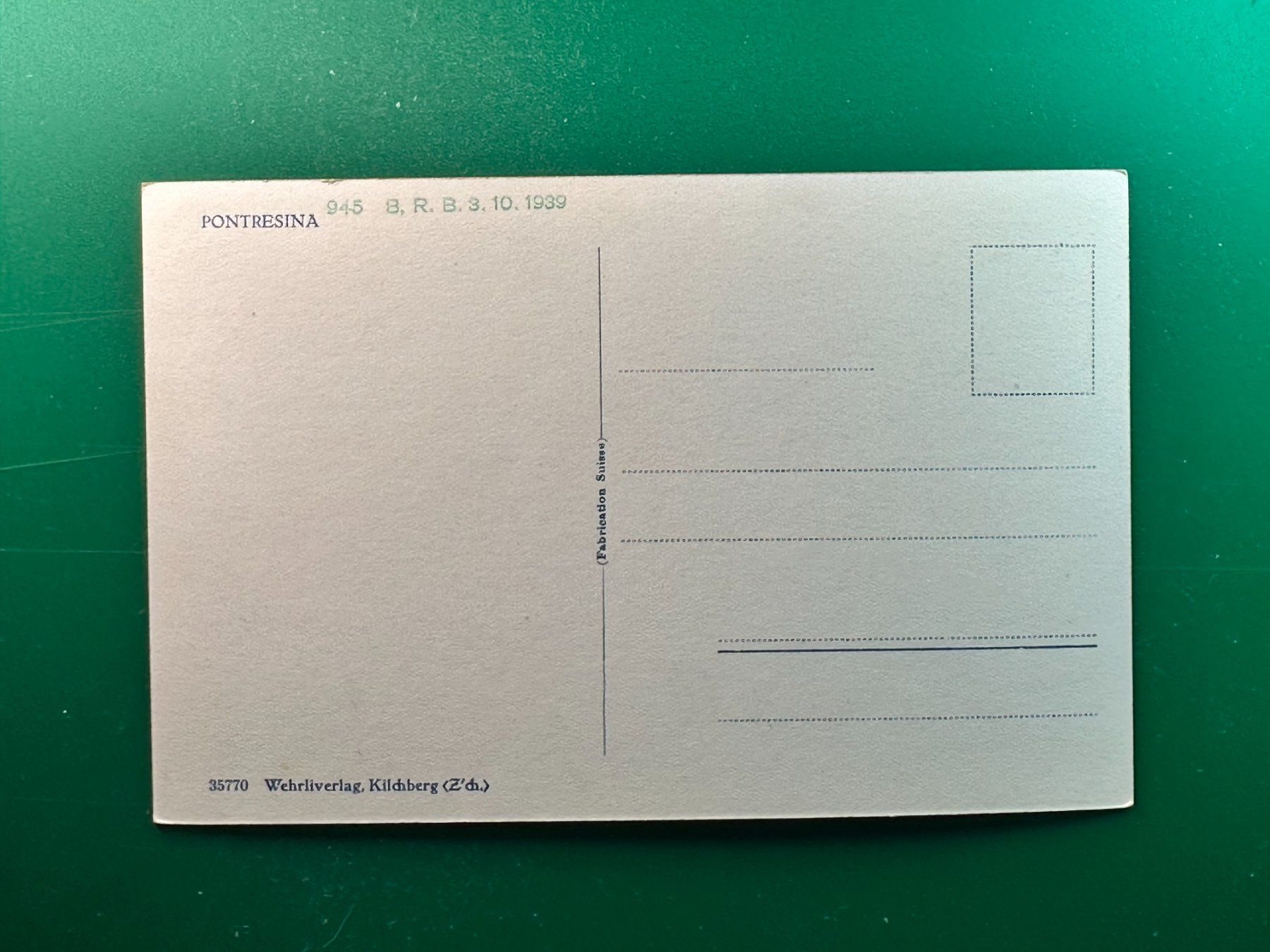 Cartoline postali: Pontresina 1939 – Usato da Steg VS venduto da danwer74 1
