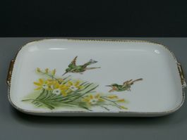 Porzellan-Platte Rosenthal Motiv Kolibri Handgemalt