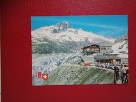Furka Belvedere Rhonegletscher Parkplatz Auto Bus