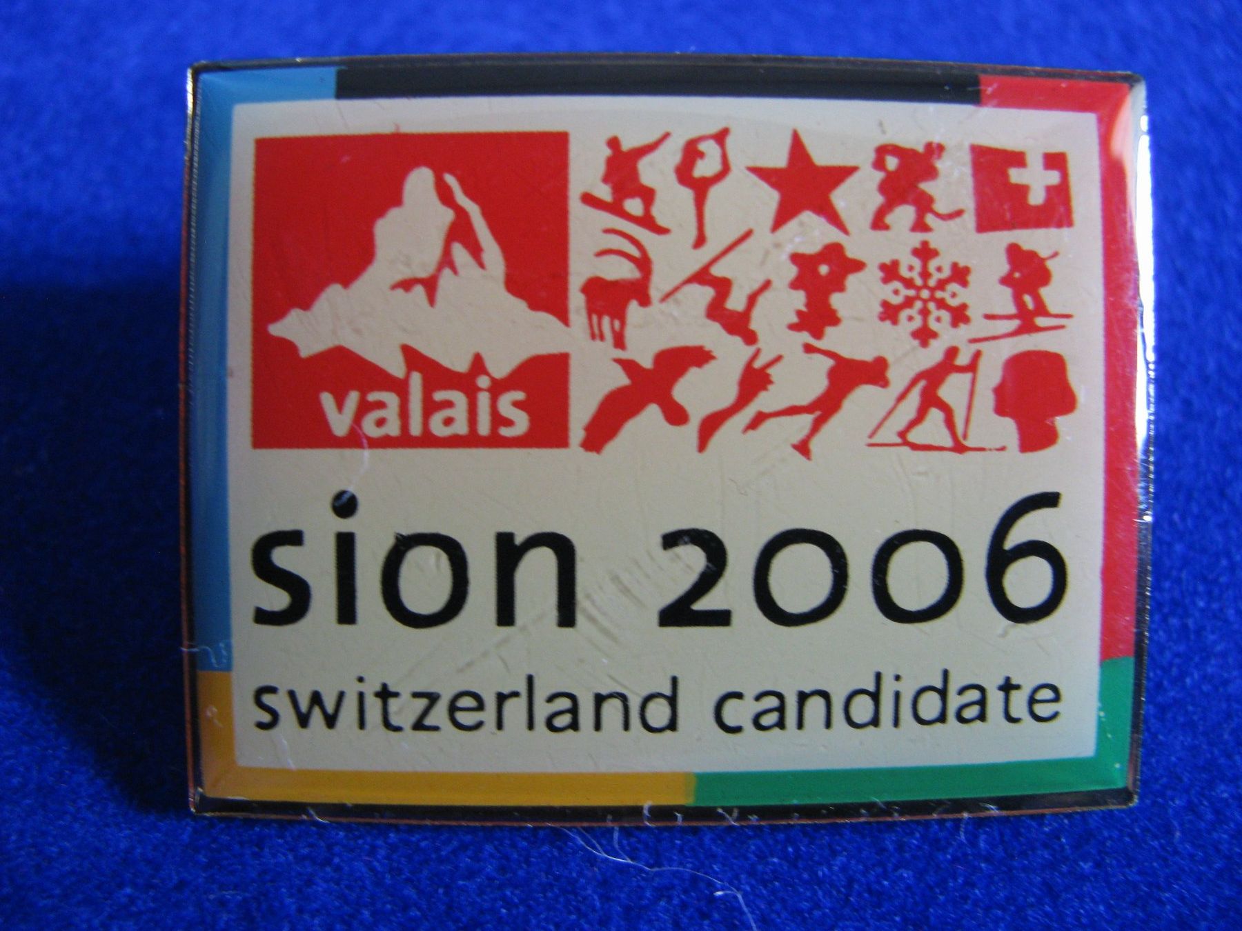 Placchette & Badge: 2 Pins Sion 2006 Switzerland Candidate Olympic – Usato da Zweisimmen venduto da Domii 2