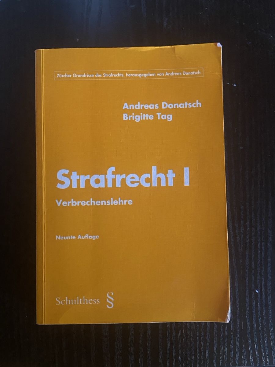 Libri: Strafrecht I (Donatsch/Tag) – Usato da Aarburg venduto da _edwina_
