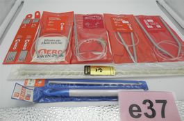 7 Stricknadeln + 2 Häckel, Nr. e37