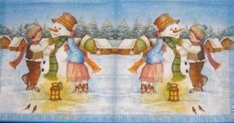 Serviette kinder im schnee (w273) 3Stk.