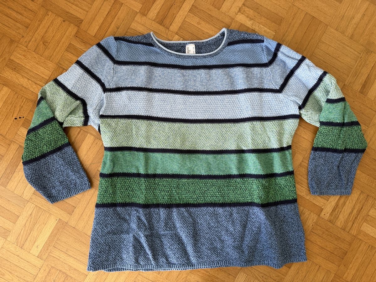 Maglioni & Felpe: Strickpullover blau/grün meliert gestreift Gr. 48 – Usato da Aarau venduto da Tam6