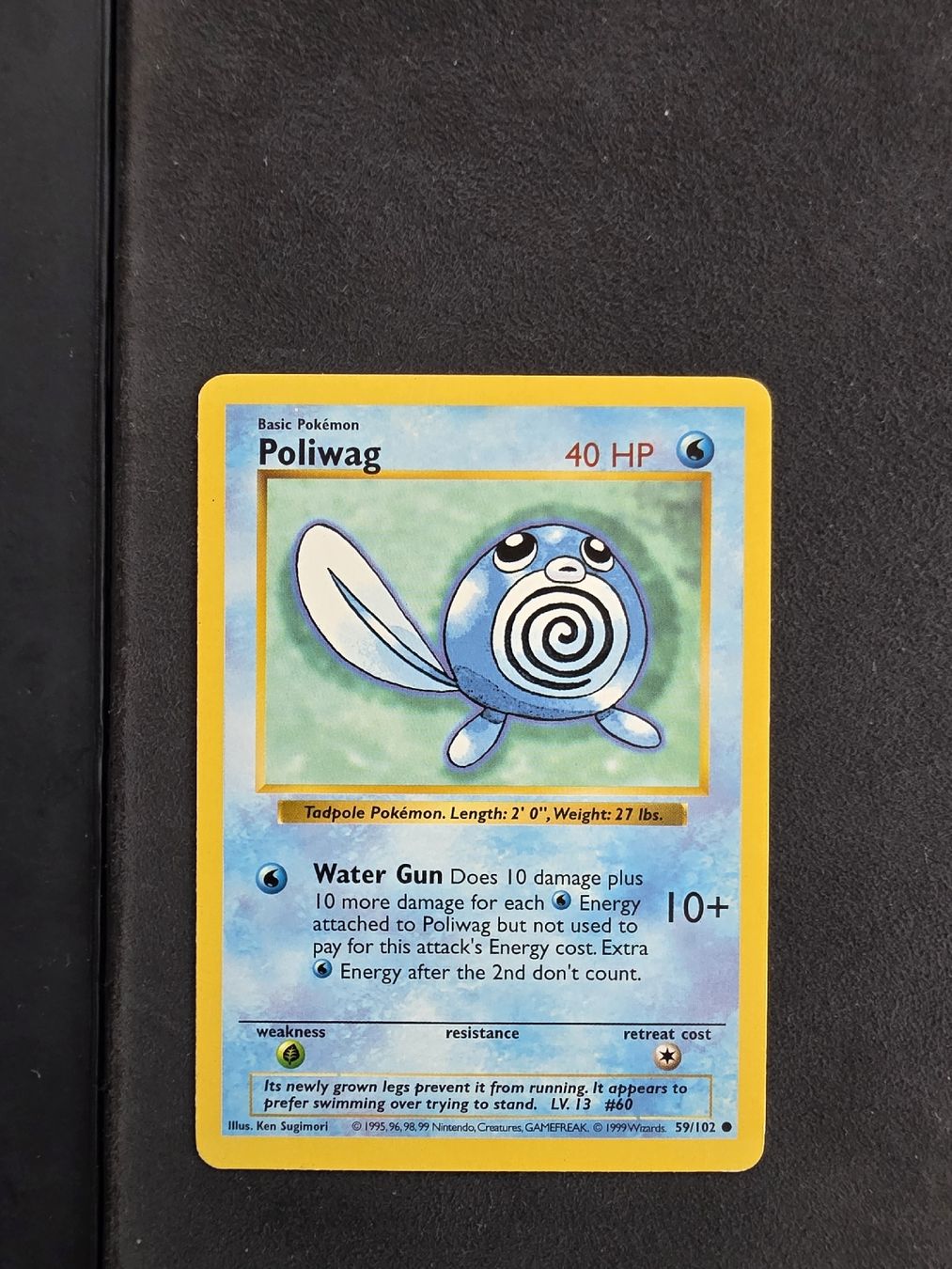 Pokémon Carte collezionabili: Pokemon Poliwag Karte Shadowless Base Set – Usato da oberbuchsiten venduto da thug4