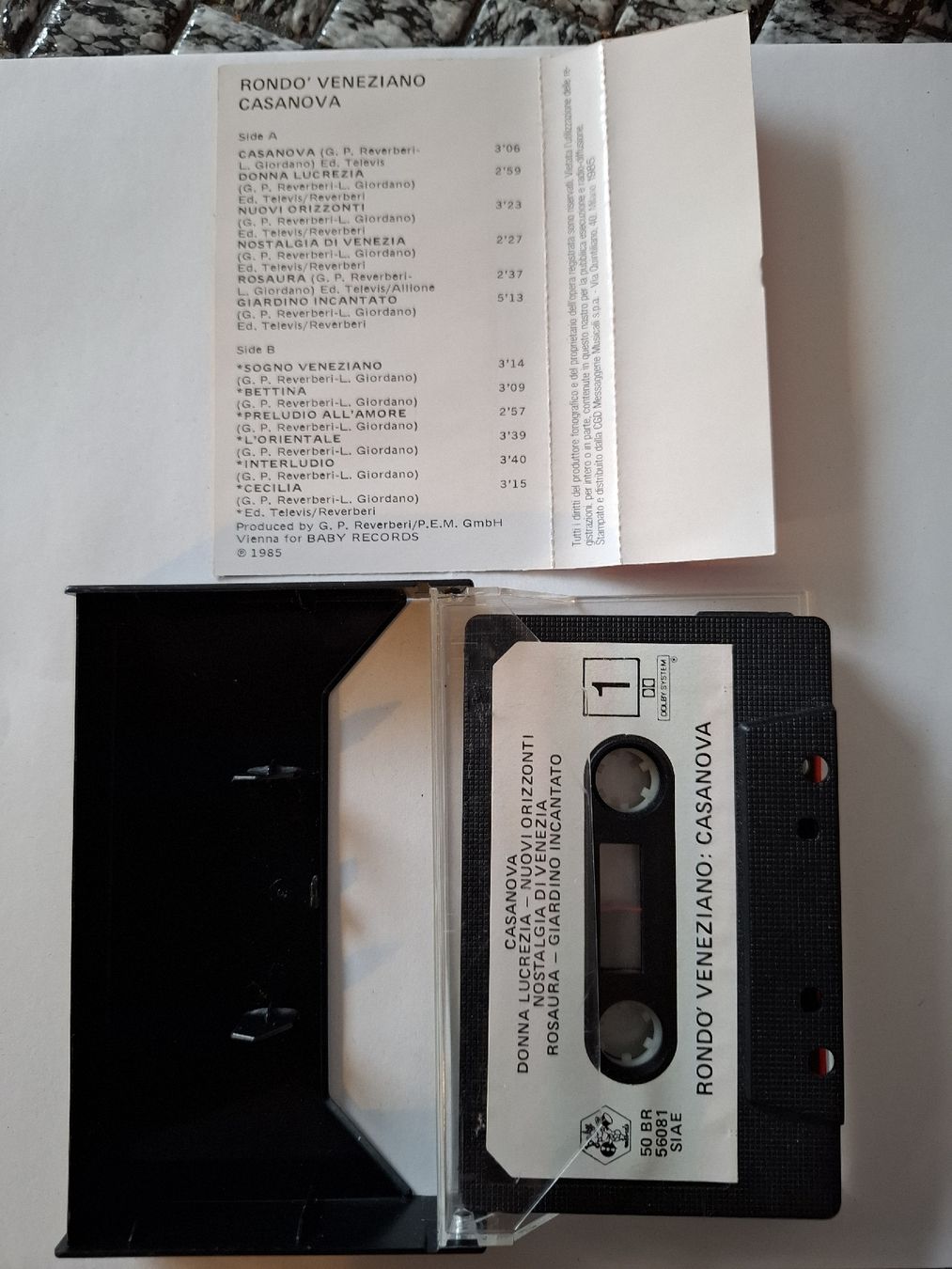 Musicassette: Rondo Veneziano K7 Casanova – Usato da Crémines venduto da Carambaaa 3