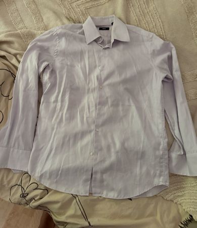 HUGO BOSS Herrenhemd Gr. 41/16 – Helllila, Made in Italy