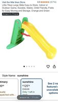 Kinderrutsche Little Tikes faltbar grün gelb stabil