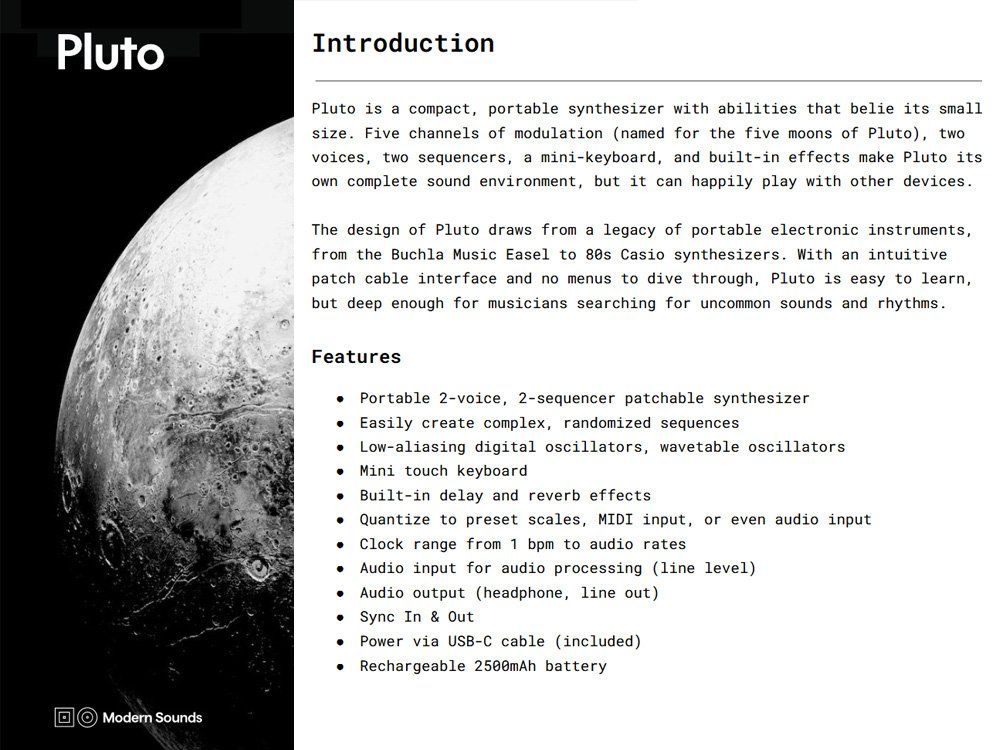 Strumenti musicali: Modern Sounds Pluto Semimodularer Synthesizer – Usato da Knonau venduto da Deralexan 2