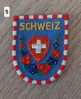 Badge , Patch, Aufnäher SCHWEIZ , Alpenblumen ,blau (5)