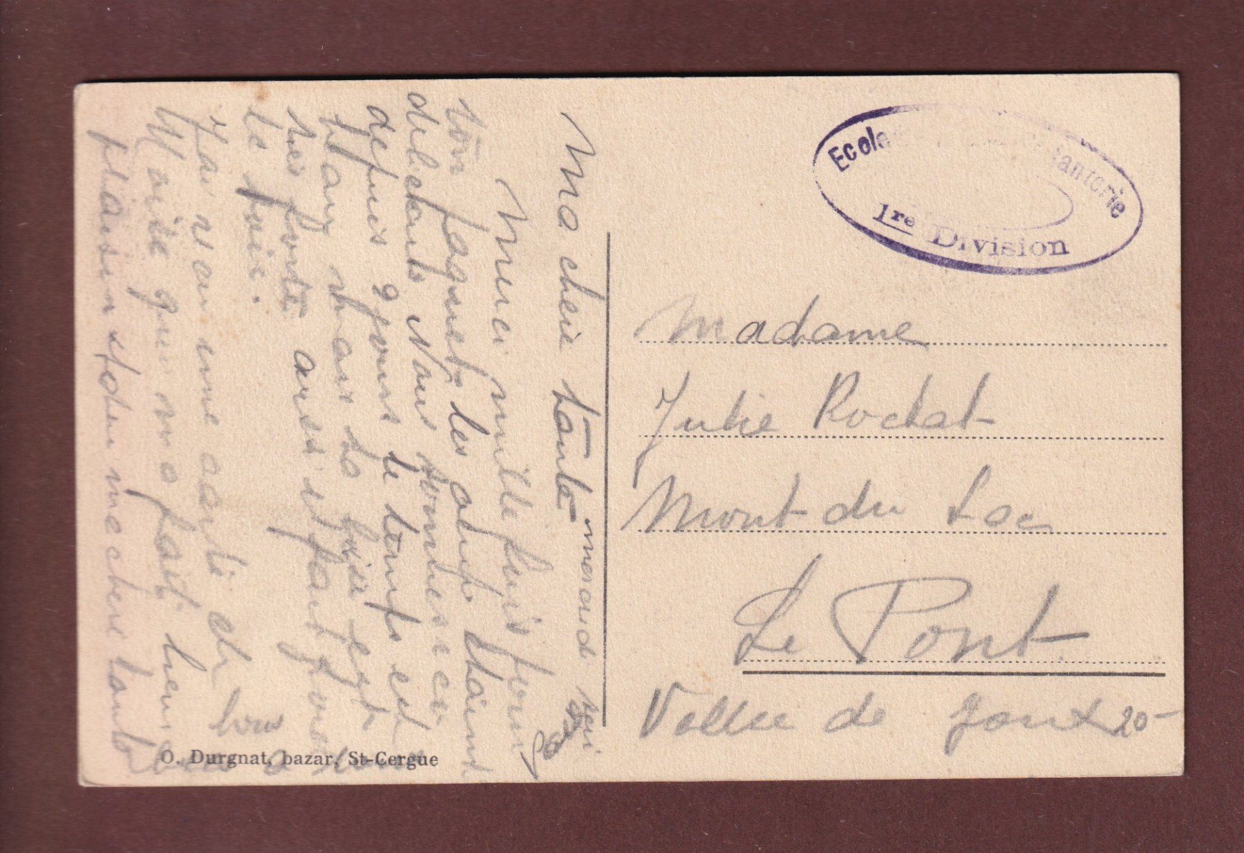 Cartoline postali: ST. CERGUE - Partie avec la gare - Feldpost – Usato da Pully venduto da nicecards 1