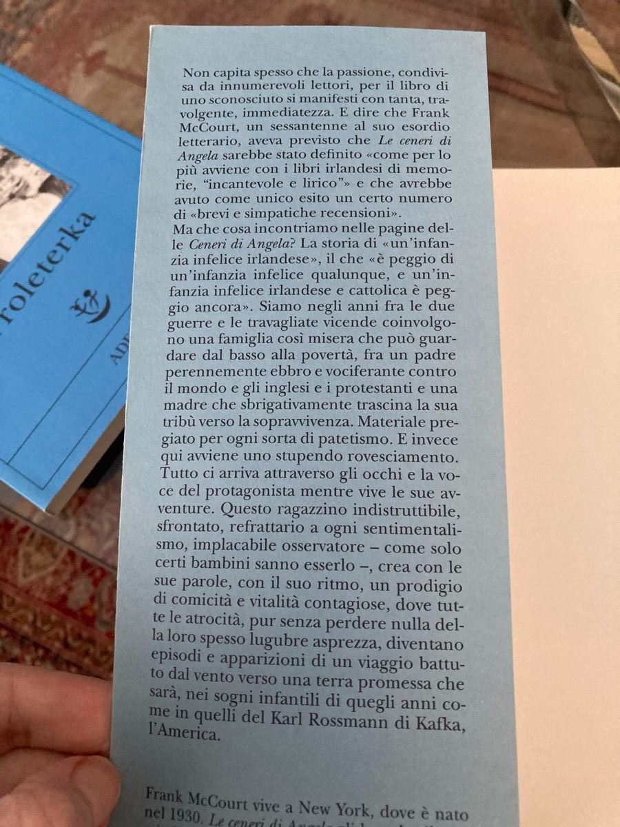 Libri: Frank McCourt - Le ceneri di Angela, Adelphi – Usato da Zürich venduto da dolcicaramelle2 1
