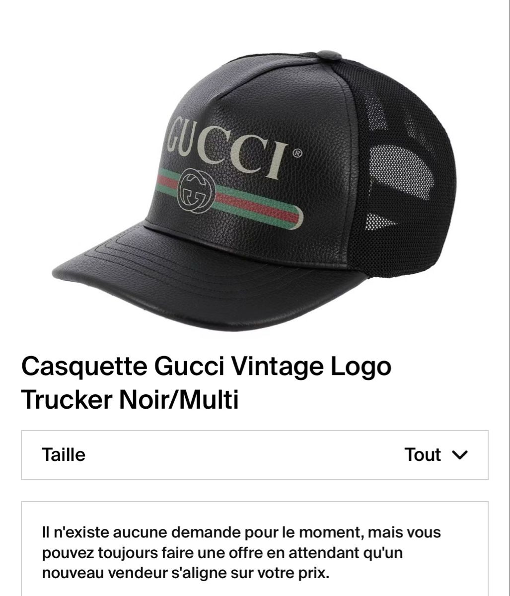 Gucci Copricapi, berretti & cappellini: Casquette Gucci – Nuovo (secondo la descrizione) da Conthey venduto da Adriatique 1