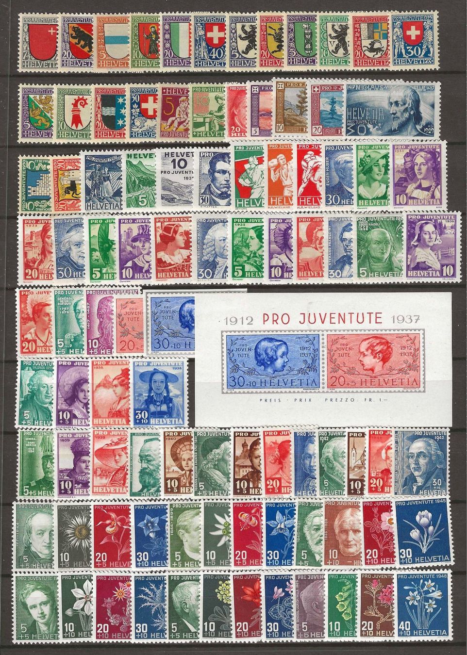 Tutti i francobolli: 2 Steckseiten mit postfrische Pro Juventute ** – Nuovo (secondo la descrizione) da Gümligen venduto da Geniusbuy