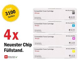 HP-117a / W-2070a - Kompatible Drucker-Patronen Toner (4x)