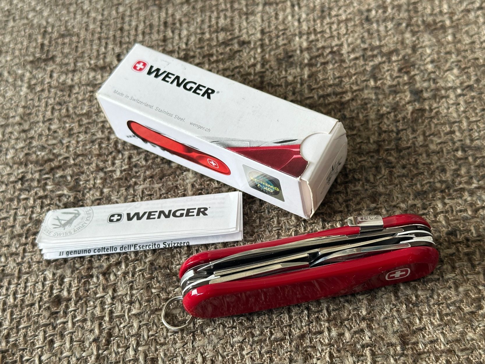Wenger Coltelli tascabile: Altes Sackmesser WENGER Evolution S14 mit Schere NEU OVP RAR – Nuovo e nell'imballaggio originale da Dübendorf venduto da lan1808