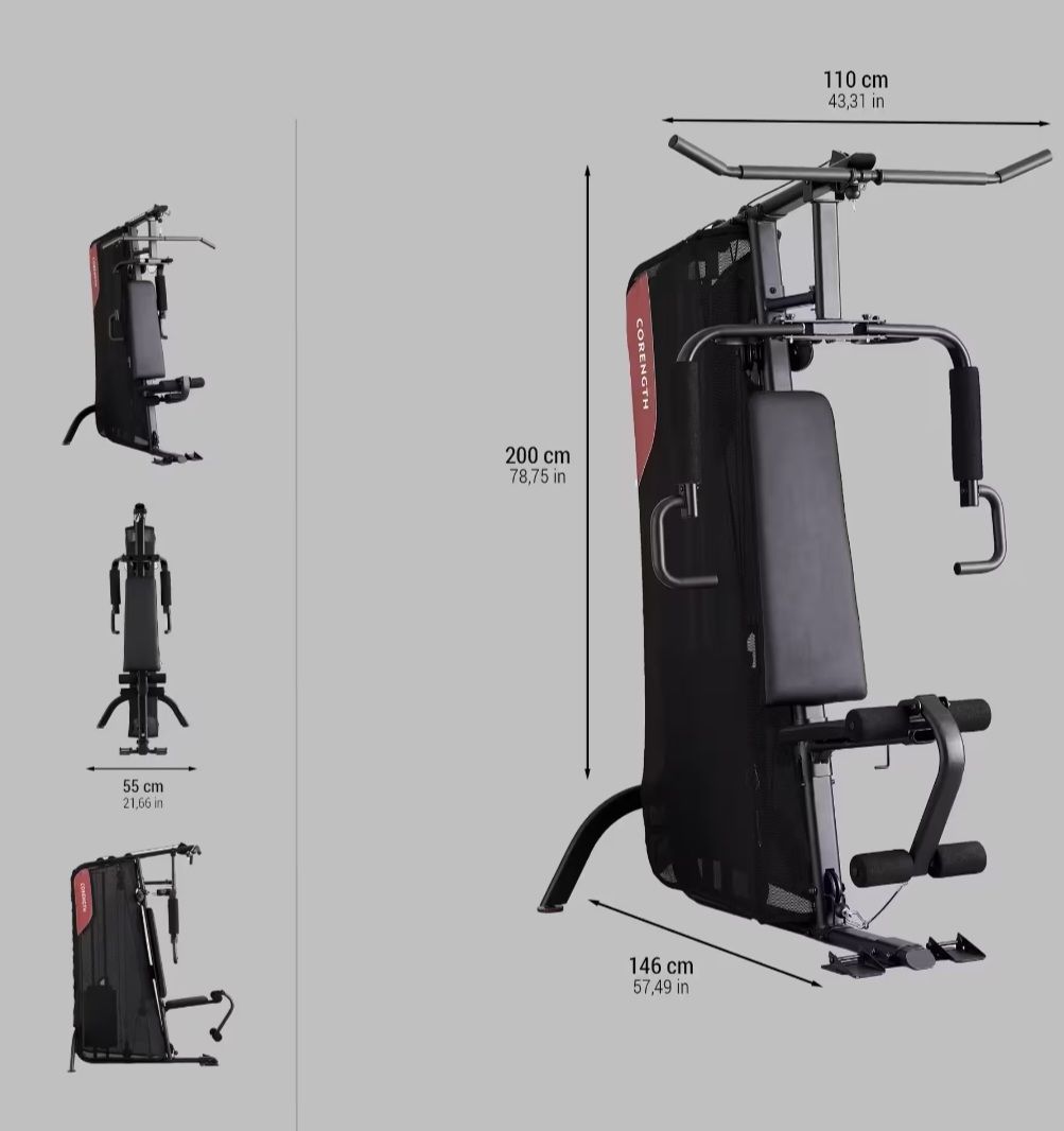 Decathlon Hometrainer: CORENGTH Machine musculation charge guidée compact - Homegym – Usato da La Chaux-de-Fonds venduto da mar_jcv9 2