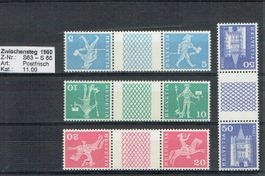 Schweiz Briefmarken Zwischensteg 1960 S63-S66 Postfrisch