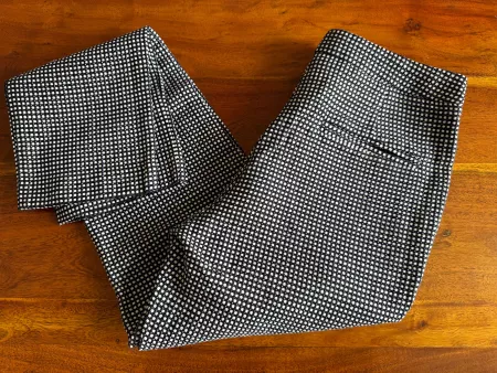 FRNCH STOFFHOSE, GR.S, SCHWARZ-VIOLETT-WEISS KARIERT, HERBST