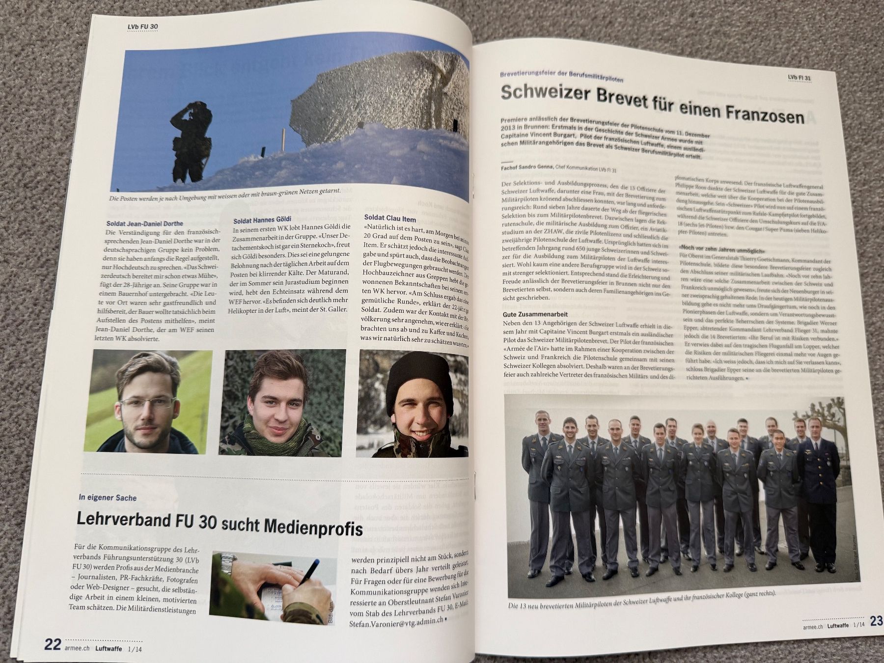 Riviste & Magazine: 4 Publikationen/Hefte Schweizer Luftwaffe von 2014/2015 – Usato da Brütten venduto da Hst1 4