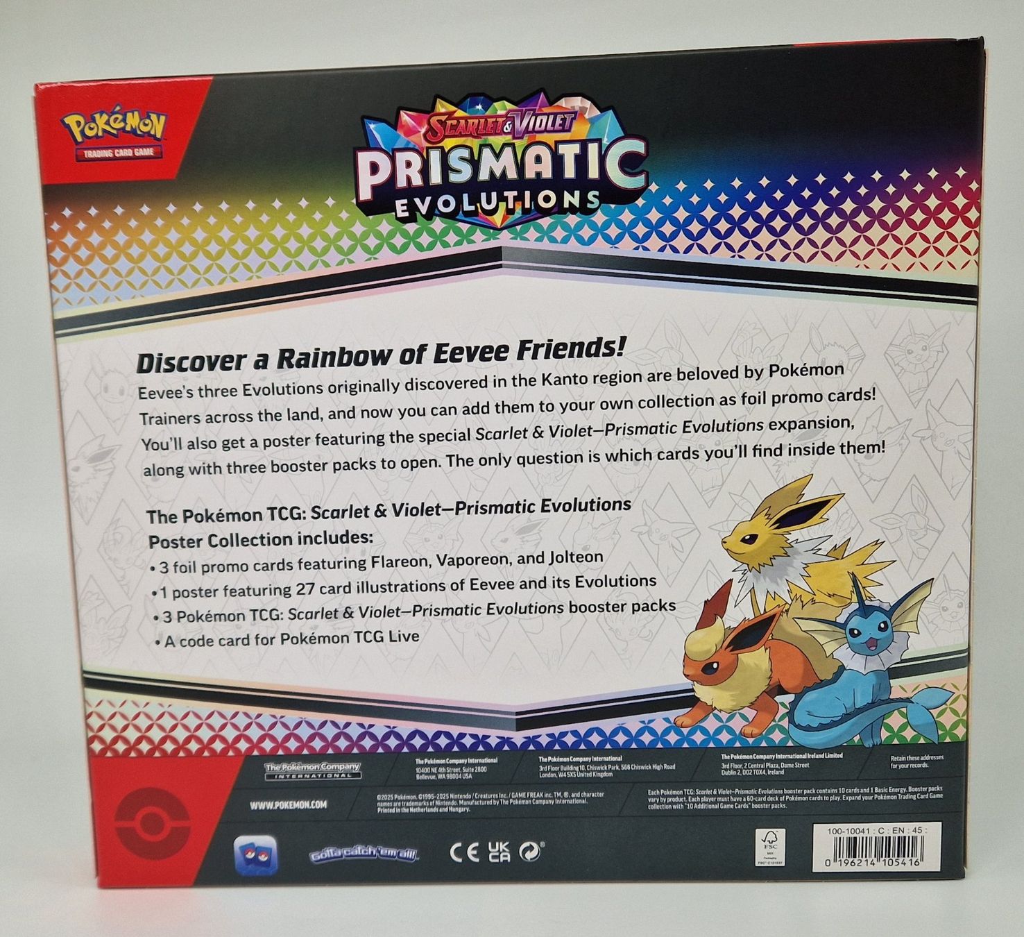 Pokémon Carte collezionabili: Pokémon SV8.5 Prismatic Evolutions Poster Collection / EN – Nuovo e nell'imballaggio originale da Niederglatt ZH venduto da RetroBros 5