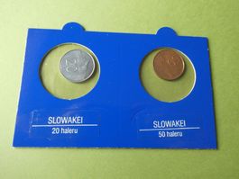 Slowakei, Set 2 alte unzirkulierte Münzen