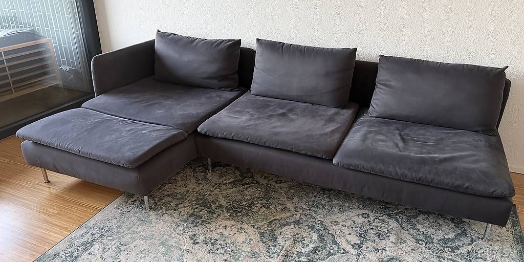 Ikea Sofas: IKEA SÖDERHAMN Sofa, 3-Sitzer mit Récamiere – D'occasion à Glattpark(Opfikon) par heto1