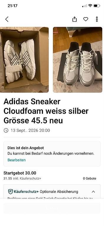 Scarpe da uomo: Adidas Schuhe Gr.45.5 – Nuovo e nell'imballaggio originale da Luzern venduto da rko_r8jd