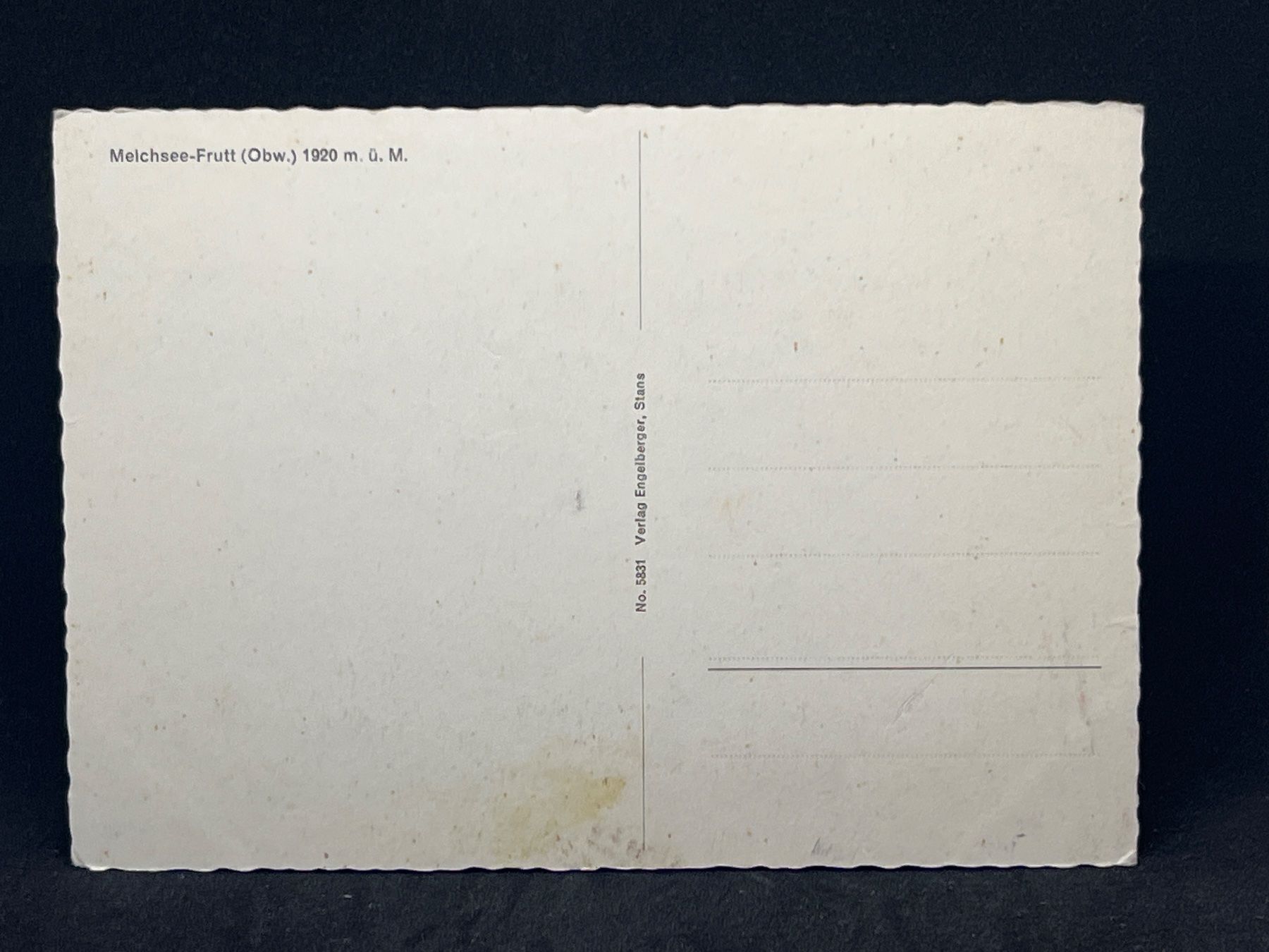 Cartoline postali: Melchsee-Frutt (Obw.) 1920 m ü.M. – Usato da Widnau venduto da Brusi9 1