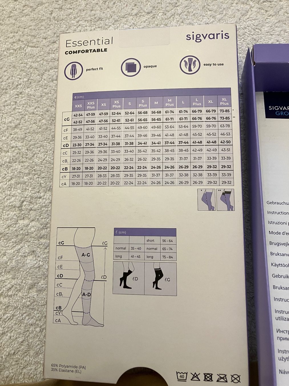 Sigvaris Calze & Collant: Sigvaris Essential CCL 2, Strümpfe, Grösse M, Neu! – Nuovo e nell'imballaggio originale da St. Gallen venduto da Sterndu1 3