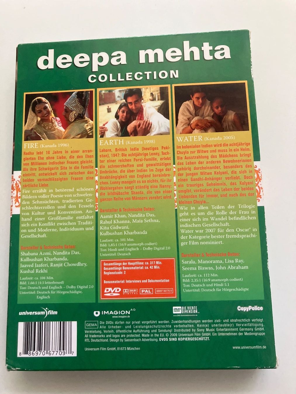 Tutti i DVDs: Deepa Mehta Collection - Fire/Earth/Water [3 DVDs] – Usato da Arbon venduto da JoJoAs 1
