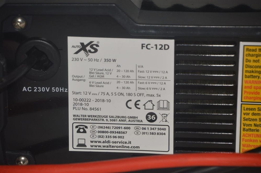 AUTO XS FC-12D Auto-Batterieladegerät mit Starthilfe