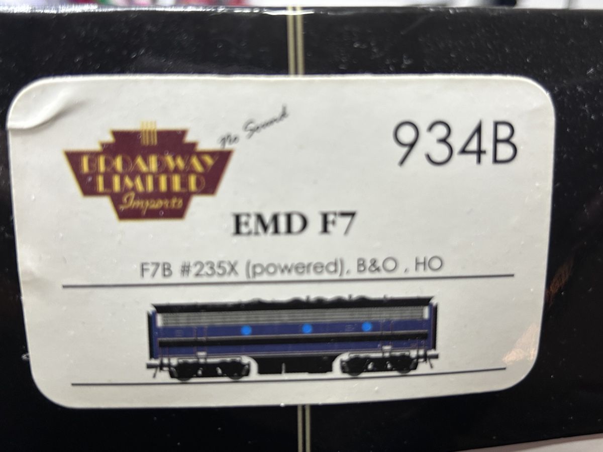 Broadway Modelleisenbahnen: EMD F7A/B  Baltimore & Ohio , DCC Ready – Neu (gemäss Beschreibung) aus Leuzigen von  8